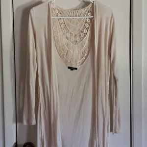 Long cream cardigan